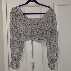 Shein long sleeve crop top